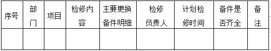 露天煤礦設(shè)備檢修管理制度