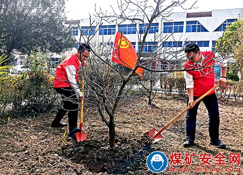 中煤新集地勘公司：開展“春來礦山”義務(wù)植樹活動(dòng)