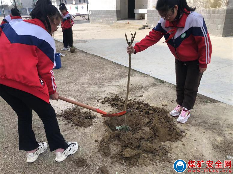 安徽廬江：郭河鎮(zhèn)明德小學(xué)開展“‘植’此新綠   為綠充‘植’”植樹節(jié)主題活動